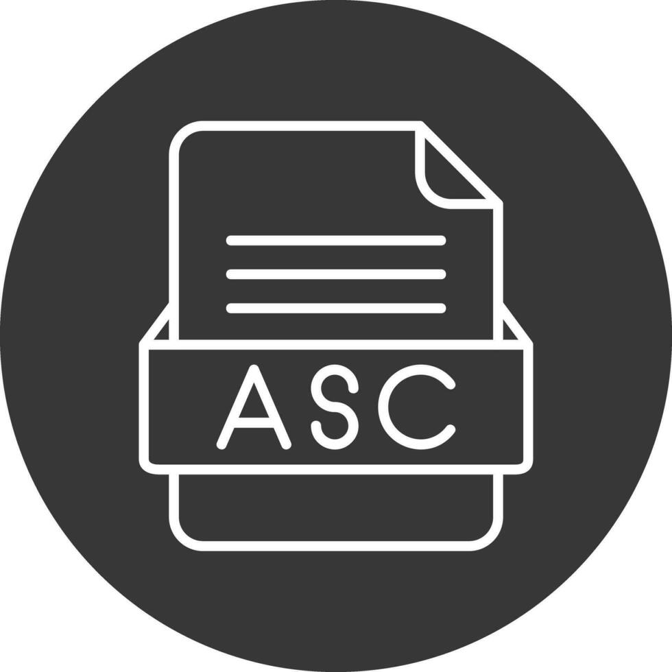 ASC File Format Vector Icon