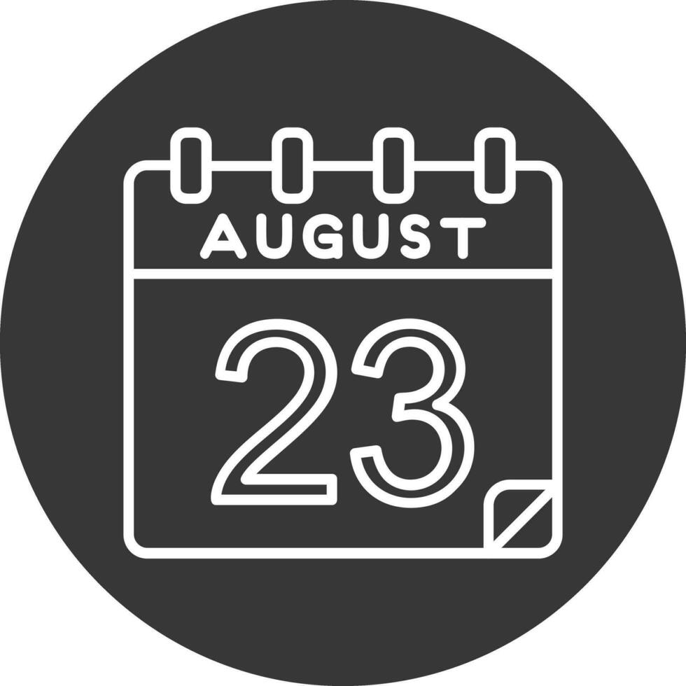 23 agosto vector icono