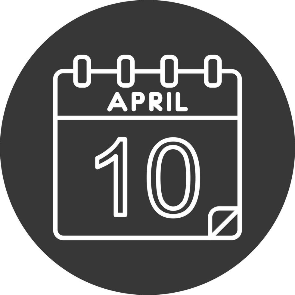 10 April Vector Icon