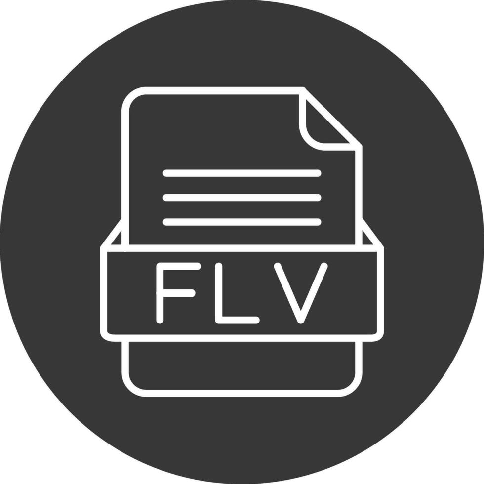 flv archivo formato vector icono