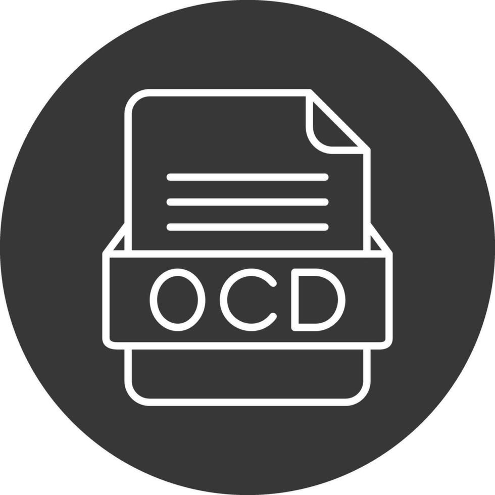 ocd archivo formato vector icono