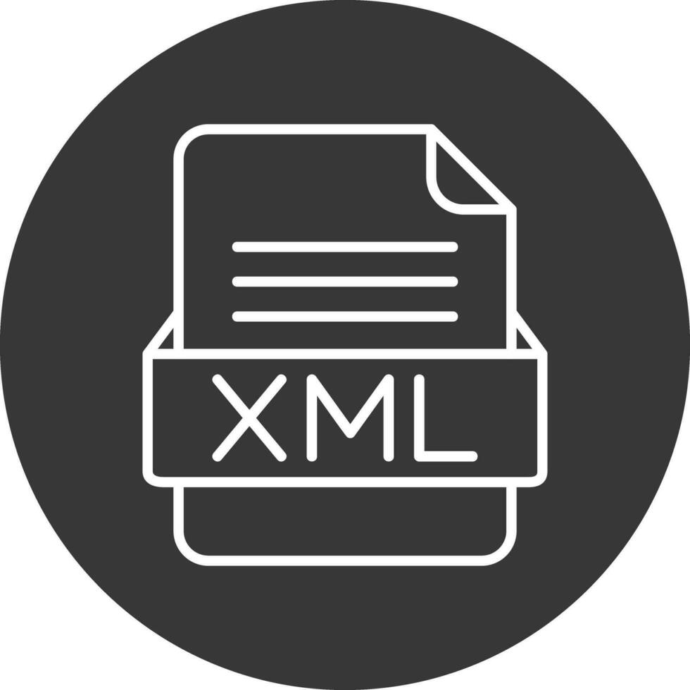 xml archivo formato vector icono