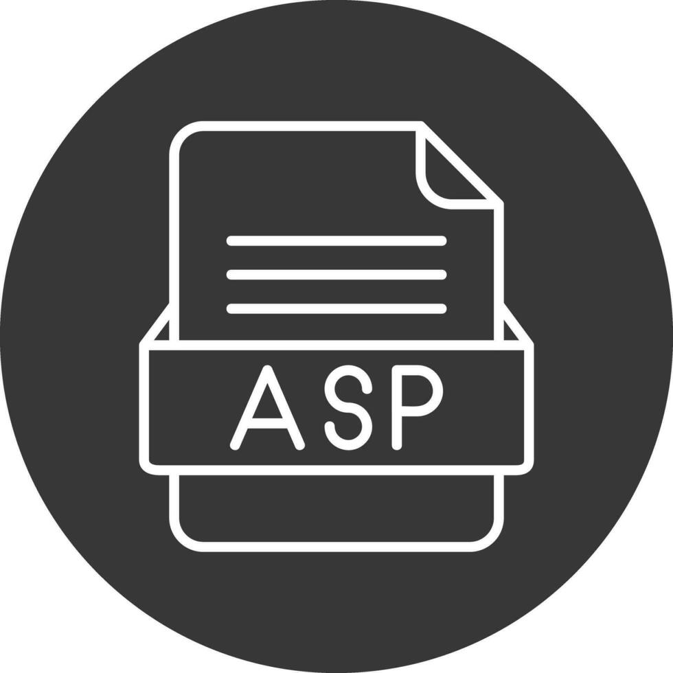 ASP File Format Vector Icon