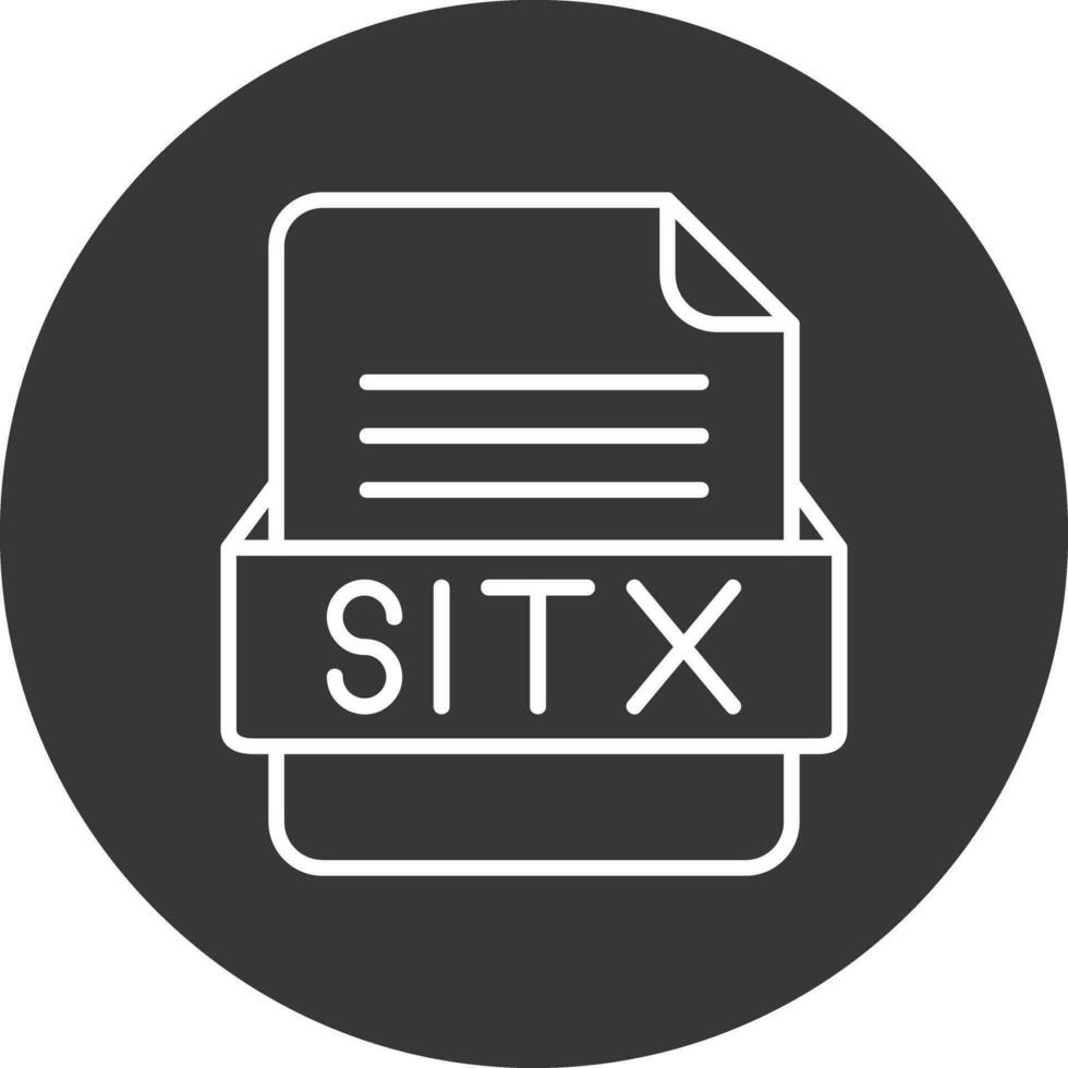 Sitx archivo formato vector icono