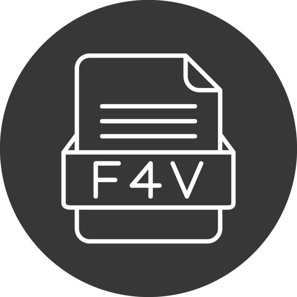 f4v archivo formato vector icono