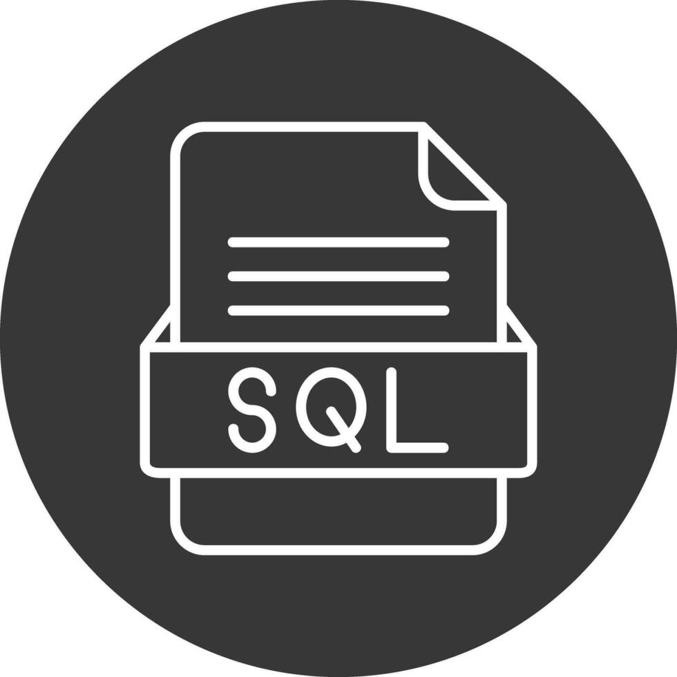 sql archivo formato vector icono