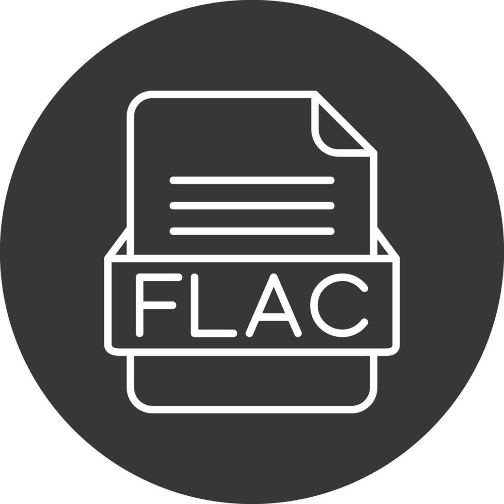 flac archivo formato vector icono