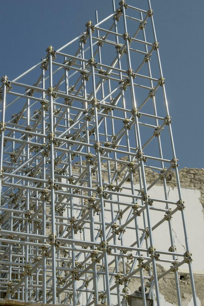 scaffolding in construction site photo