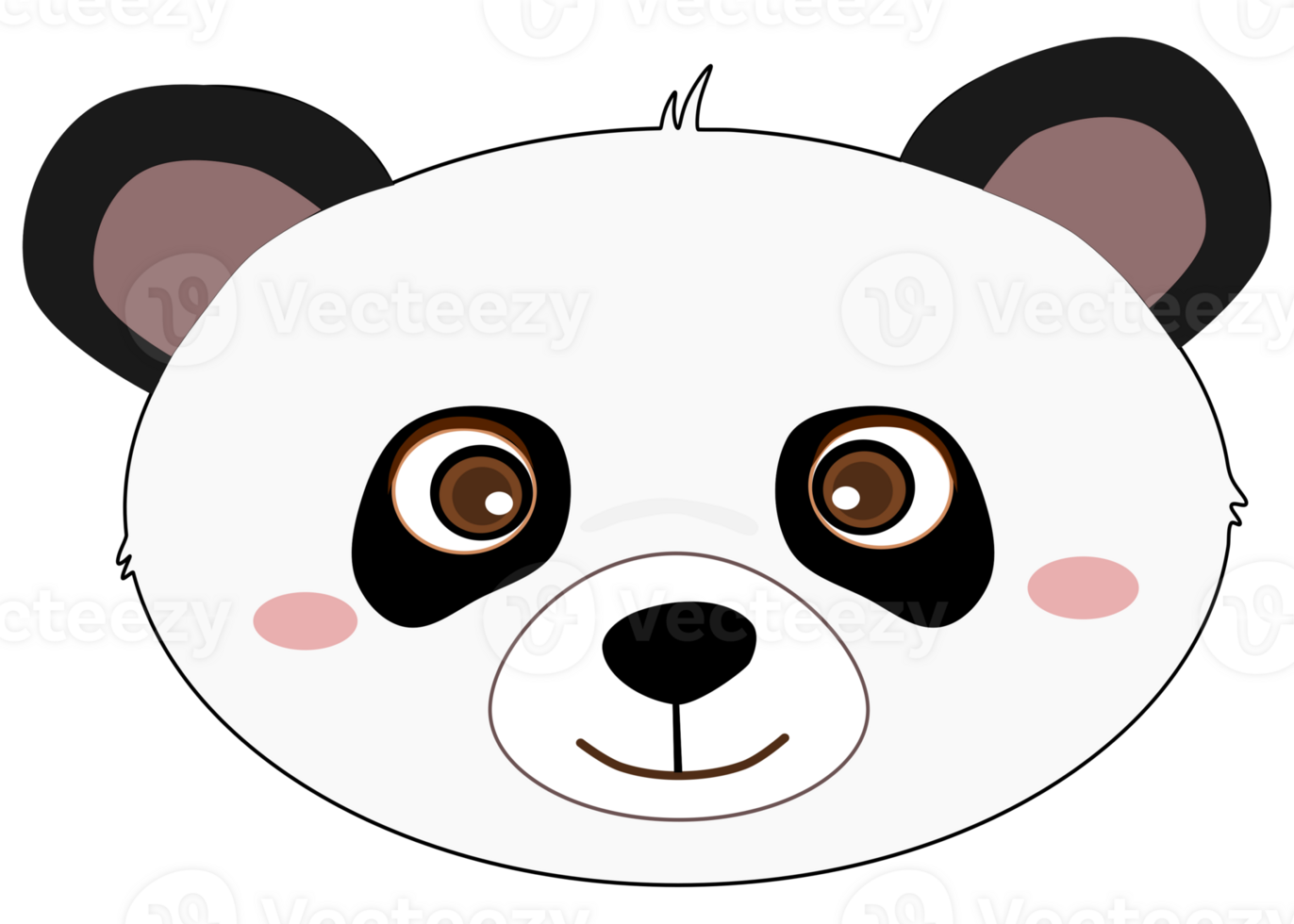 Cute panda cartoon. png