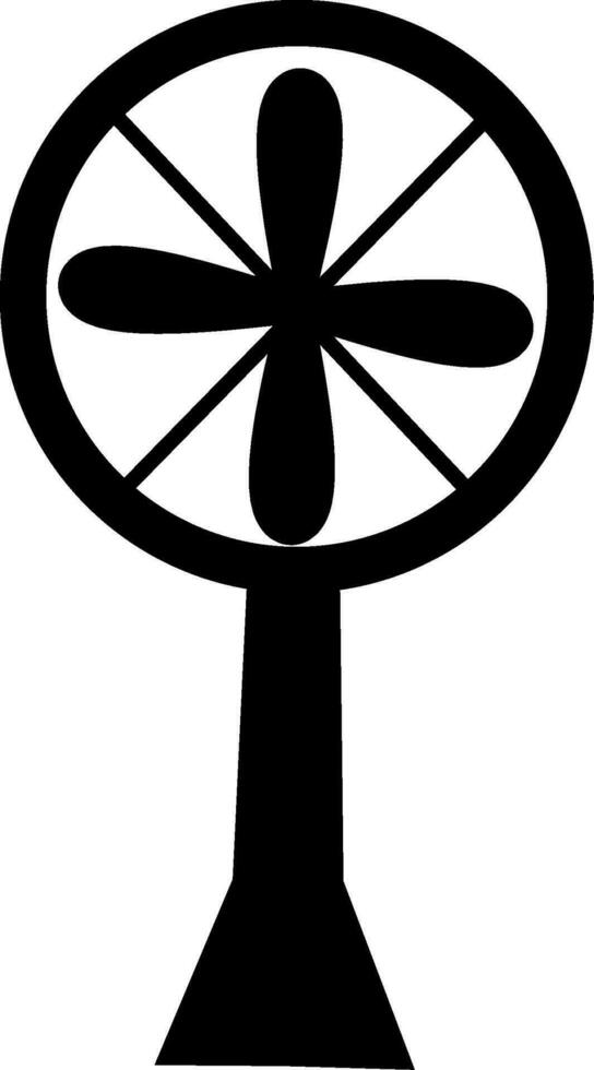 illustration of a black fan vector