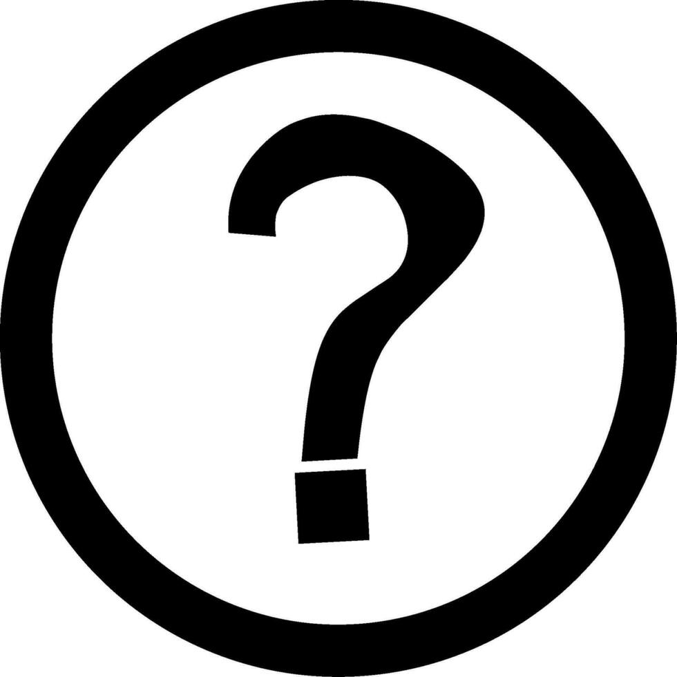 illustration of question mark with circle vector