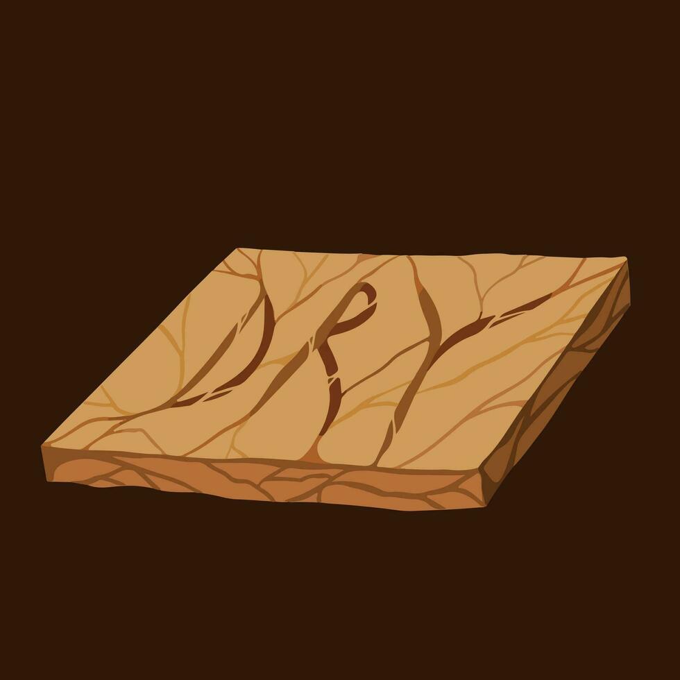 Dry word on cracked ground soil texture. Water crisis vector illustration typography isolated on dark brown square background. Simple flat minimalist art styled cartoon drawing.