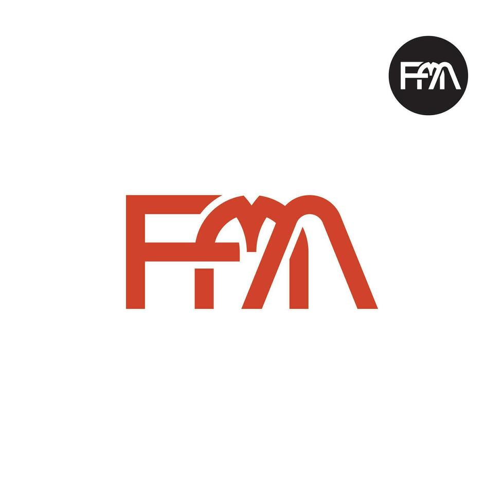 letra fma monograma logo diseño vector
