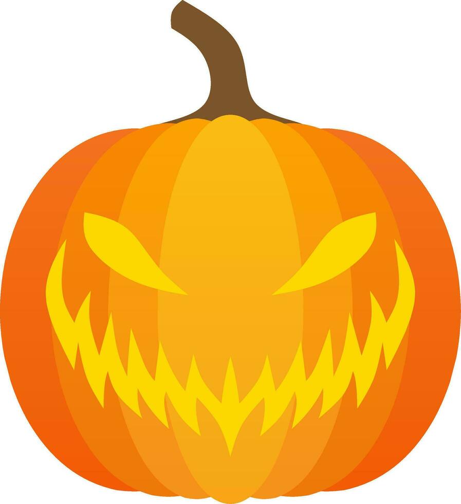 Jack o lantern icon vector for Halloween event. Pumpkin jack icon that can be used as symbol, sign or decoration. Pumpkin icon graphic resource for Halloween celebration vector design
