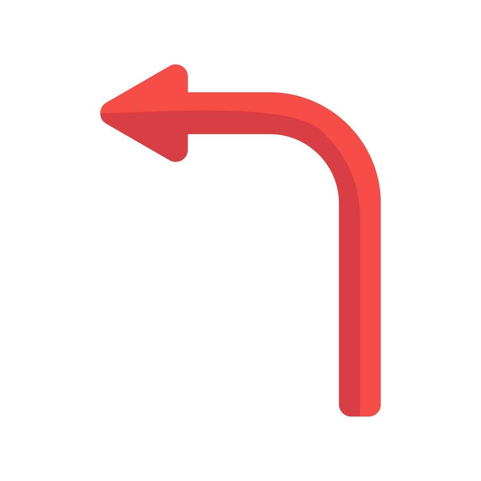 Arrow, right, left, turn direction icon. Vector illustration isolated on white background.