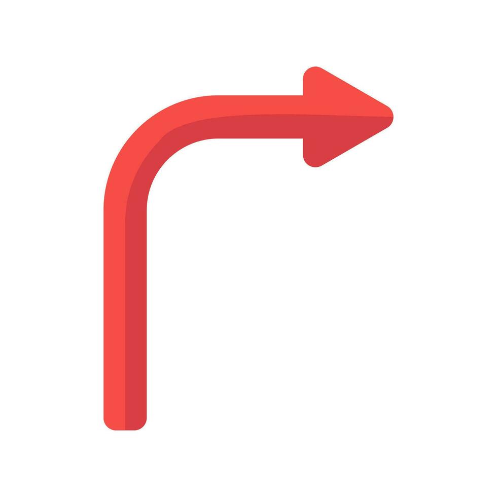 Arrow, right, left, turn direction icon. Vector illustration isolated on white background.