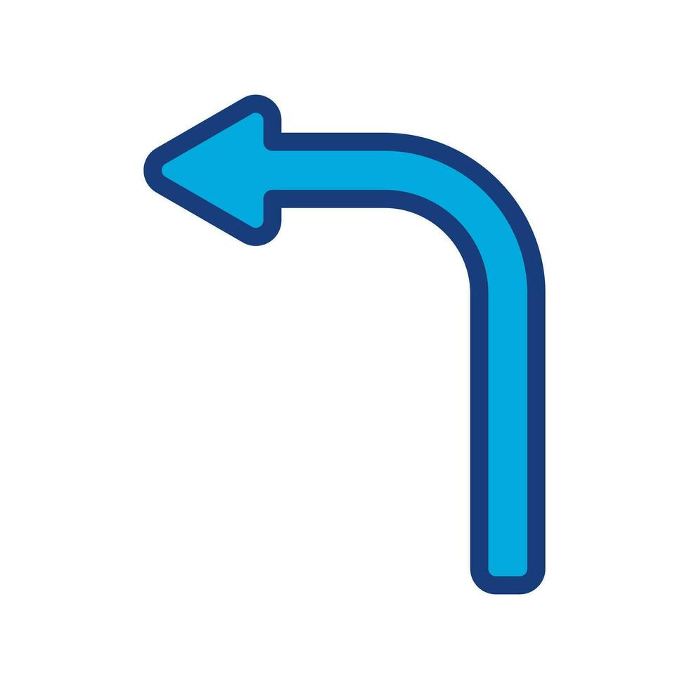 flecha, bien, izquierda, giro dirección icono. vector ilustración aislado en blanco antecedentes.
