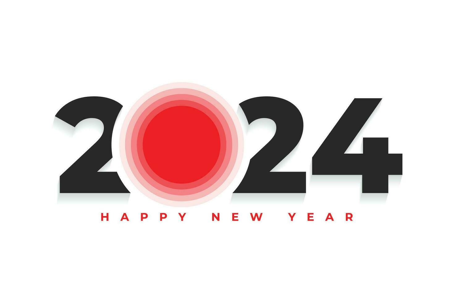 Happy New Year 2024 creative trendy text typography design vector