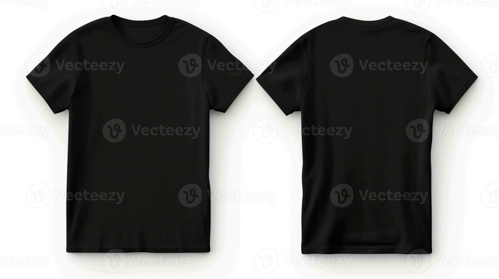 Plain Black Tee Shirt on the White Background photo