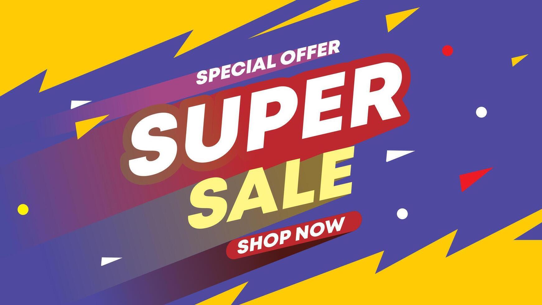 special offer super sale template animated marketing promotion vector