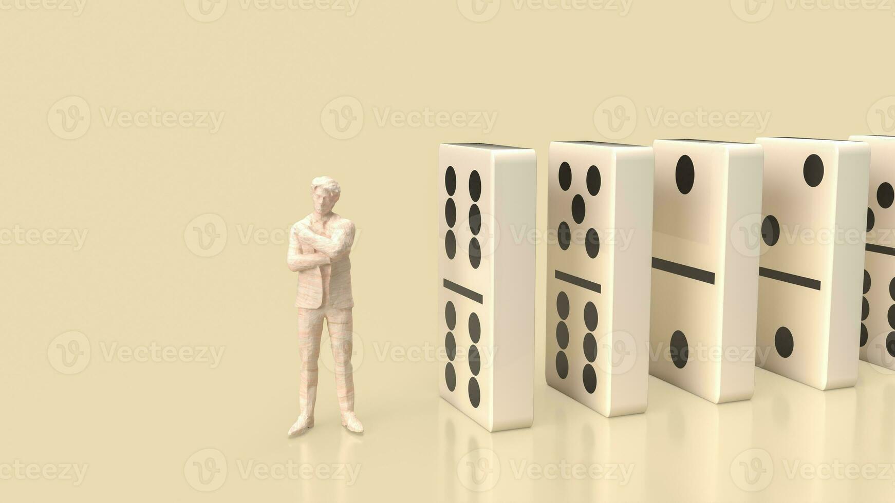 The Dominoes is a classic tabletop game 3d rendering photo