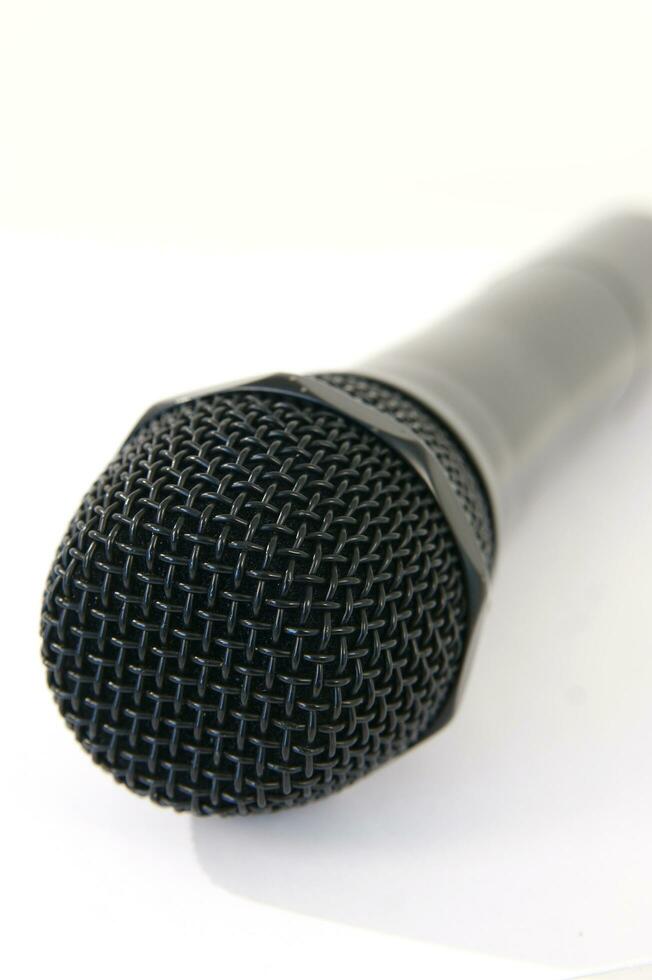 a microphone on a white background photo