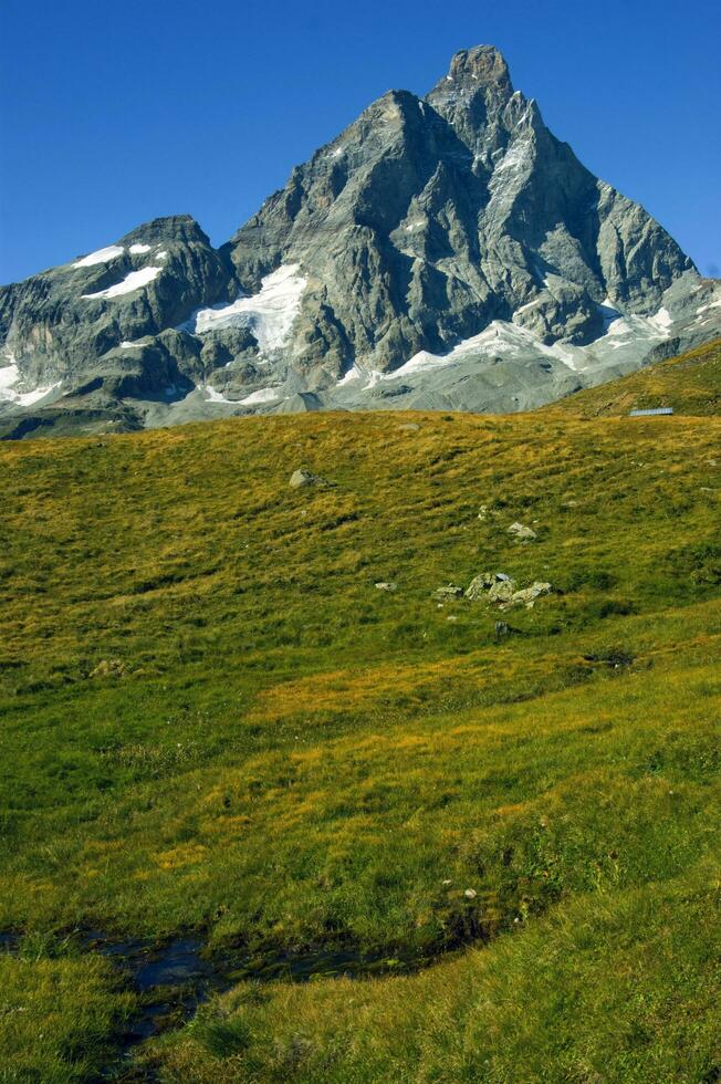 fotográfico documentación de el cervino montaña foto