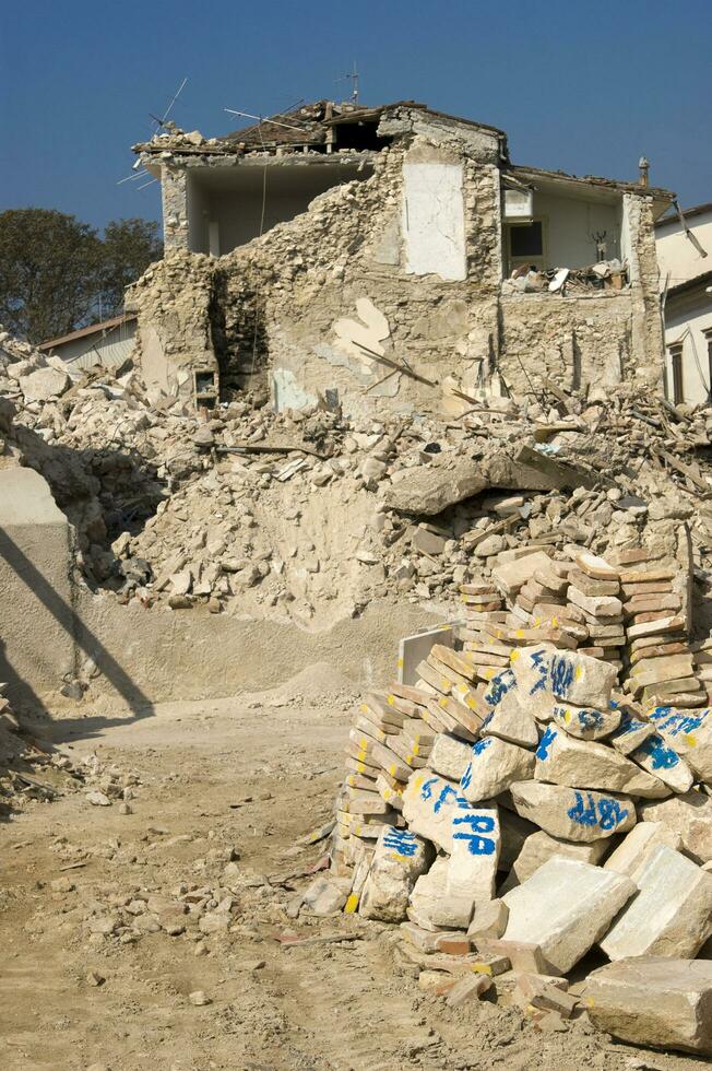 photographic documentation of the devastating earthquake in central Italy photo