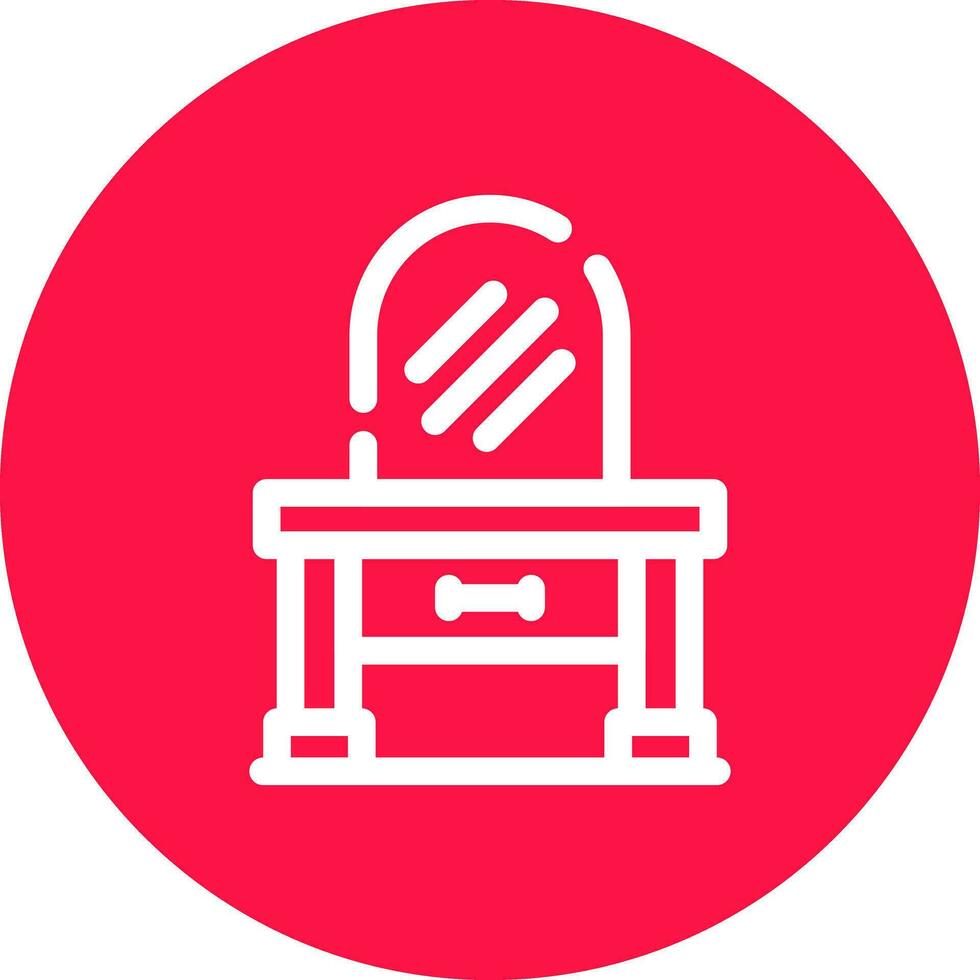 Dressing Table Creative Icon Design vector