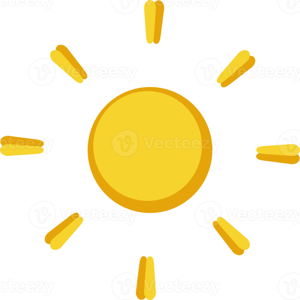 Sol med linje solsken ljus strålar png