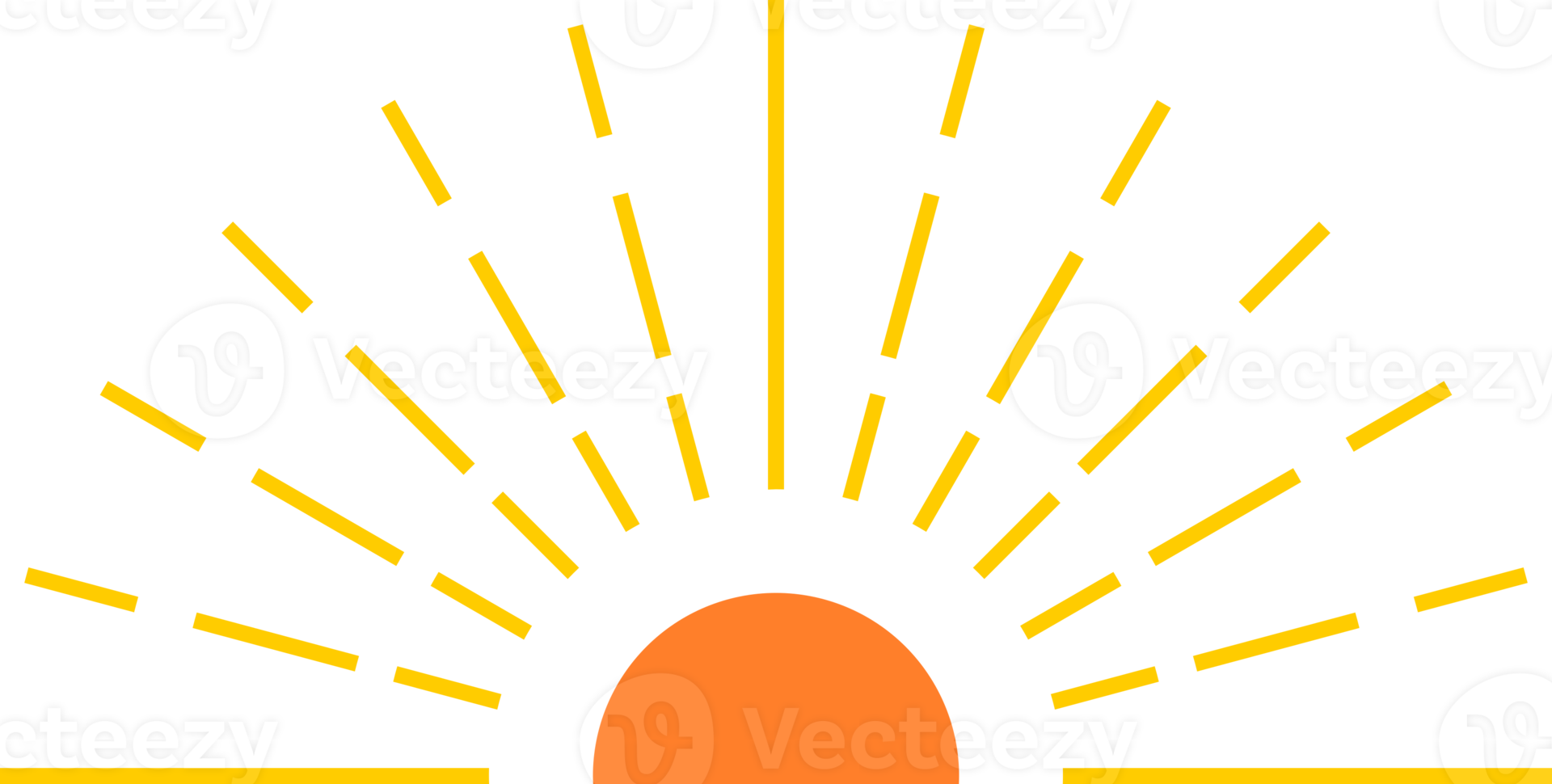 zon met lijn zonneschijn licht stralen boho png