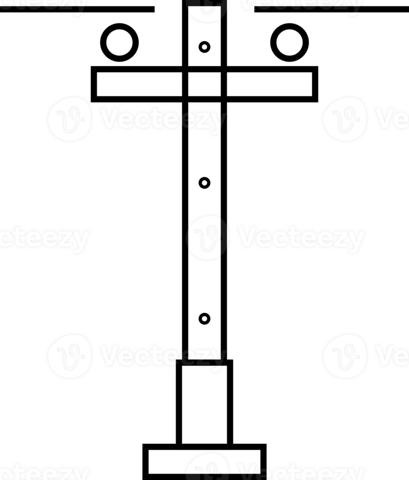 high voltage power electric pole with wire transmit electricity png