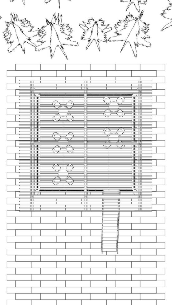 Ilustración 3D del proyecto de construcción vector