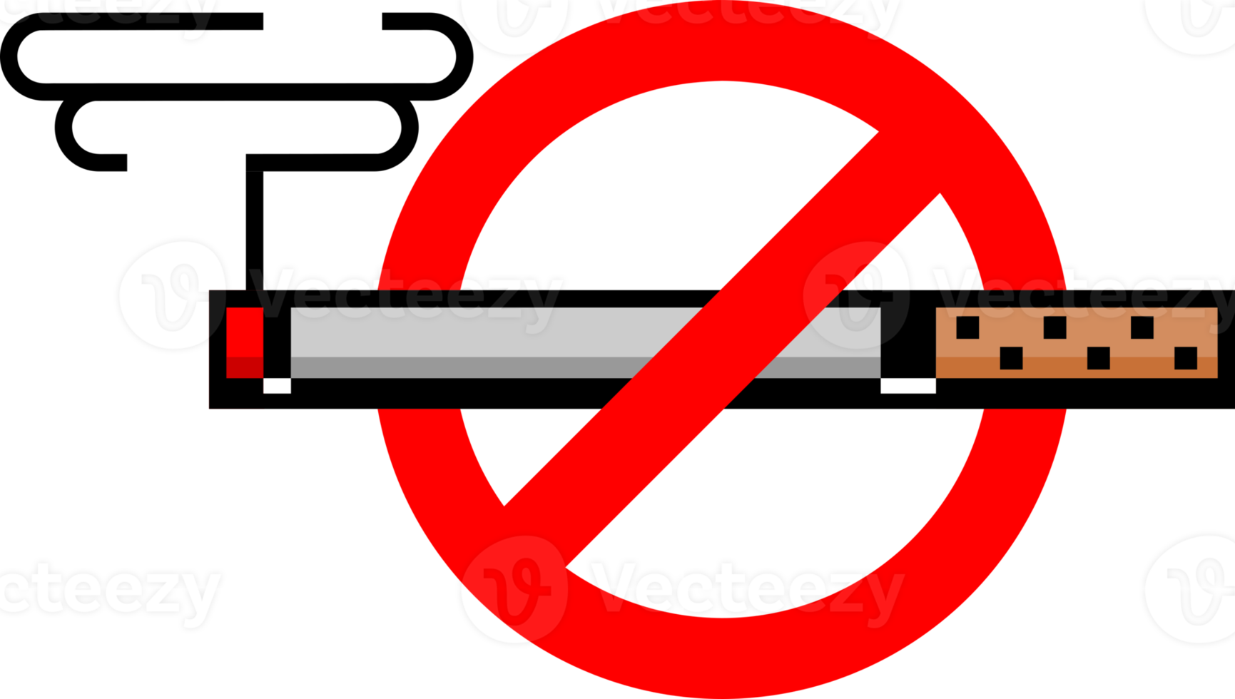 Cigarette stop quit smoking in prohibition sign png