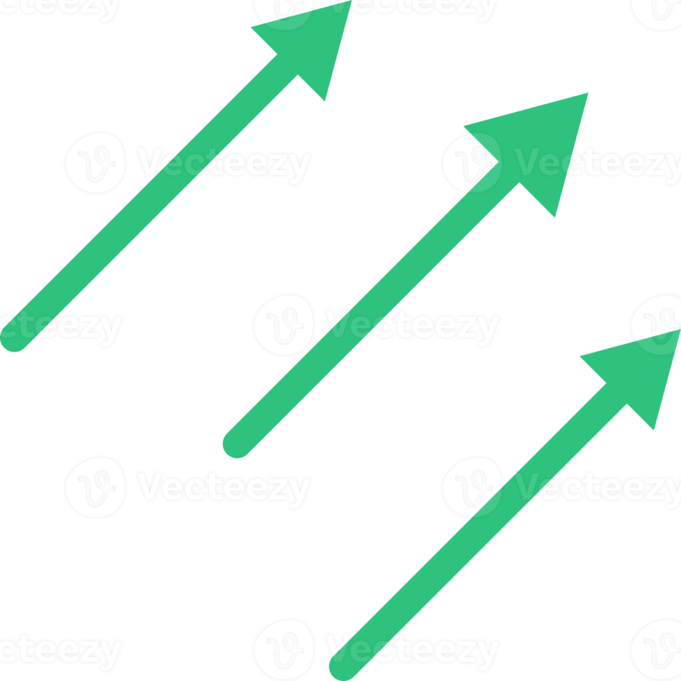 arrow graph growing uptrend and graph downward trend financial business statistics png