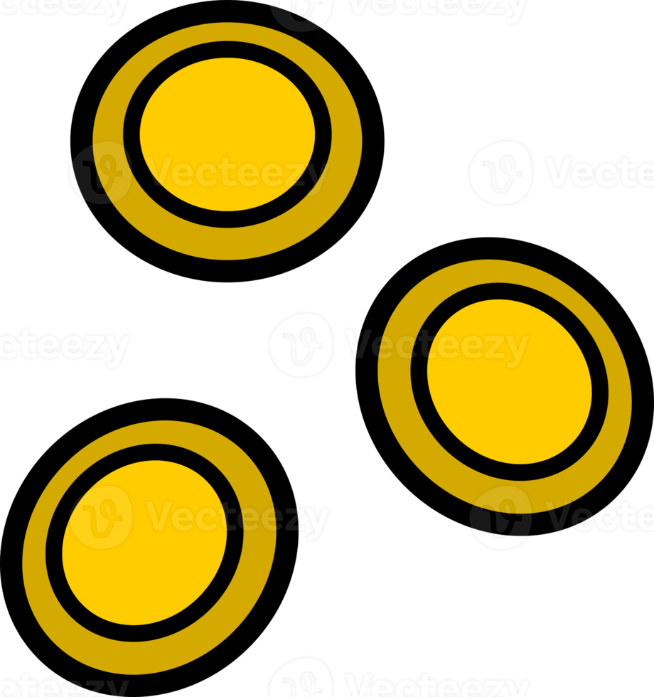 Golden yellow coins money business falling icon png