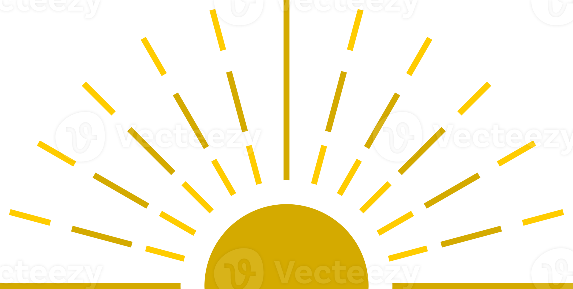 zon met lijn zonneschijn licht stralen boho png