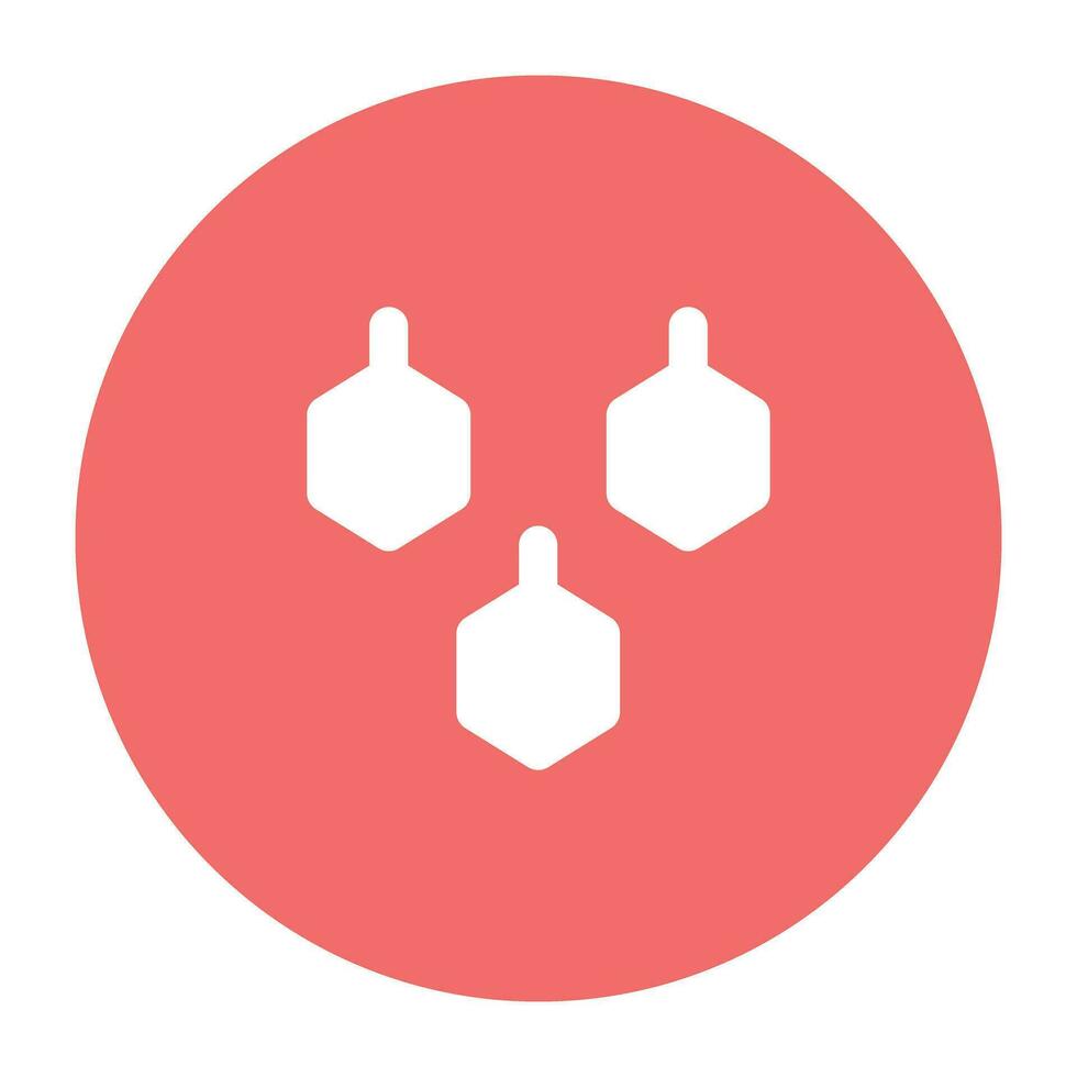 Science and Lab Flat cicular icon vector