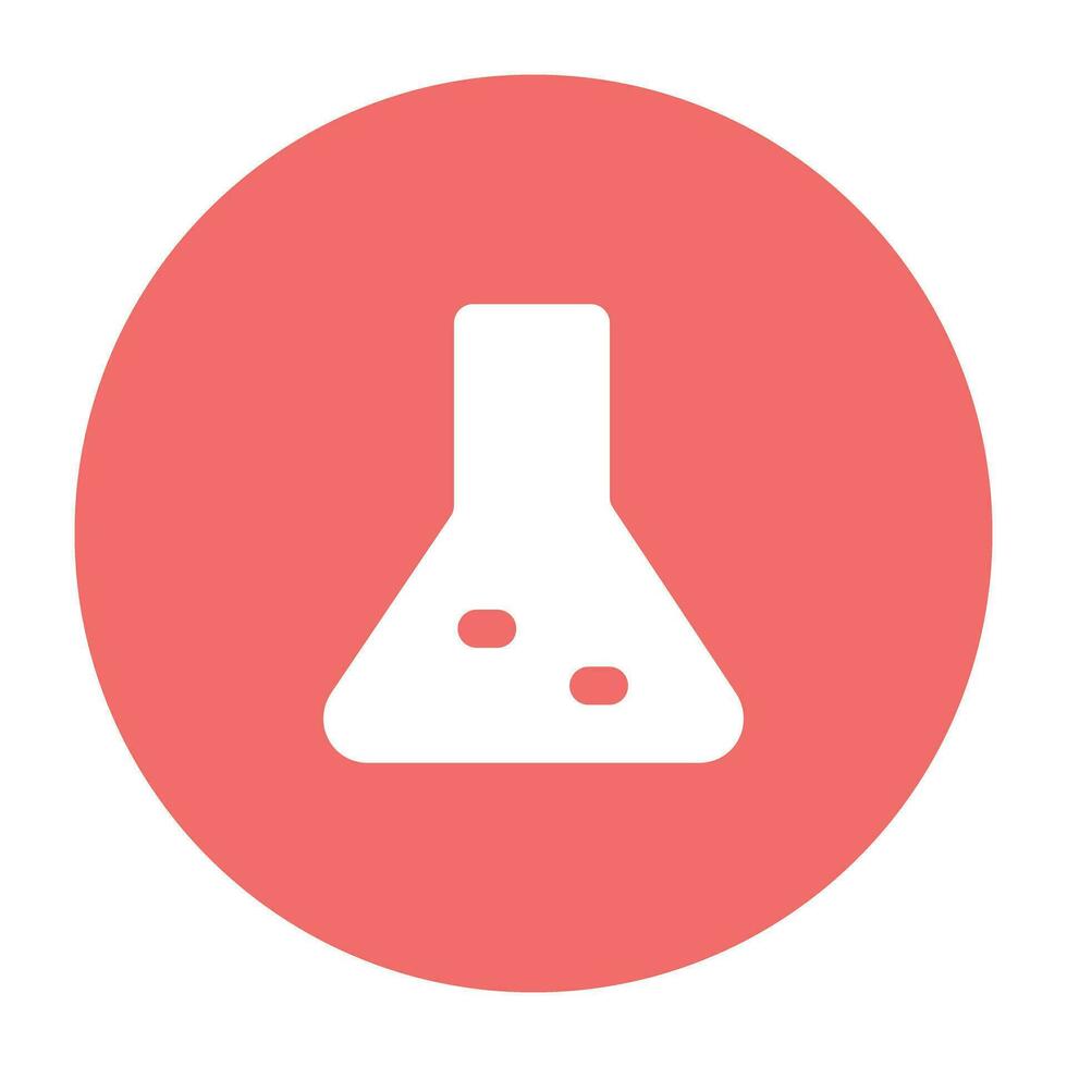 Science and Lab Flat cicular icon vector