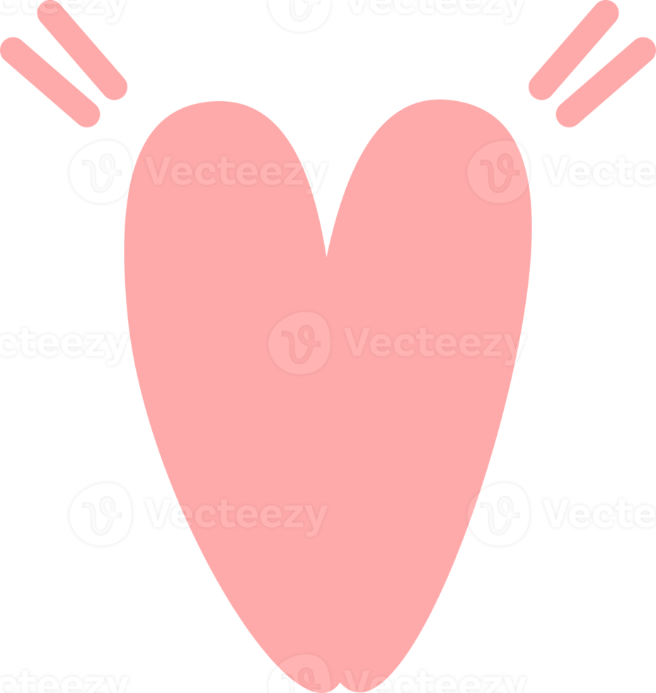 Cute sweet pink heart png