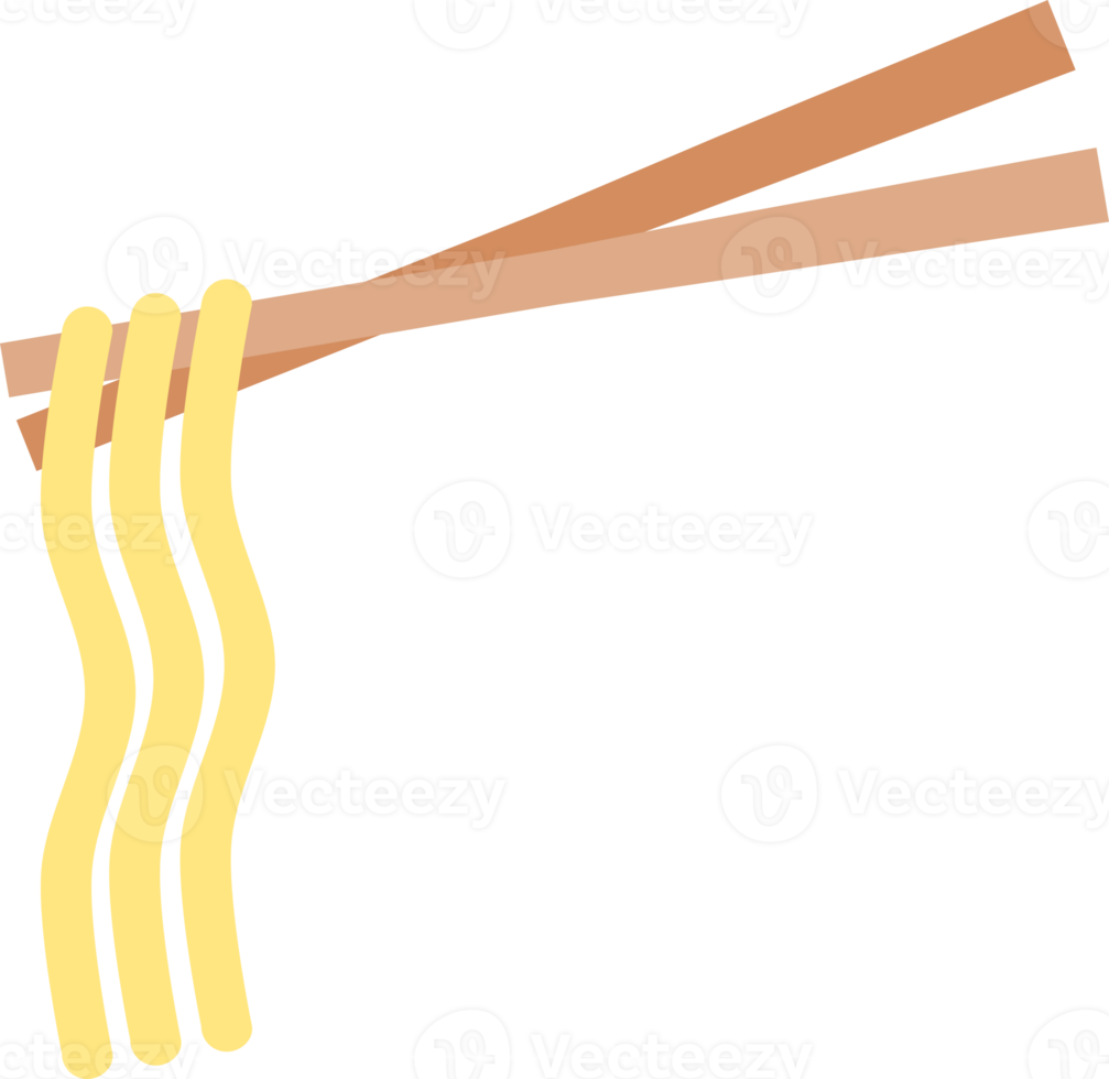 Wooden chopsticks noodle or ramen icon png
