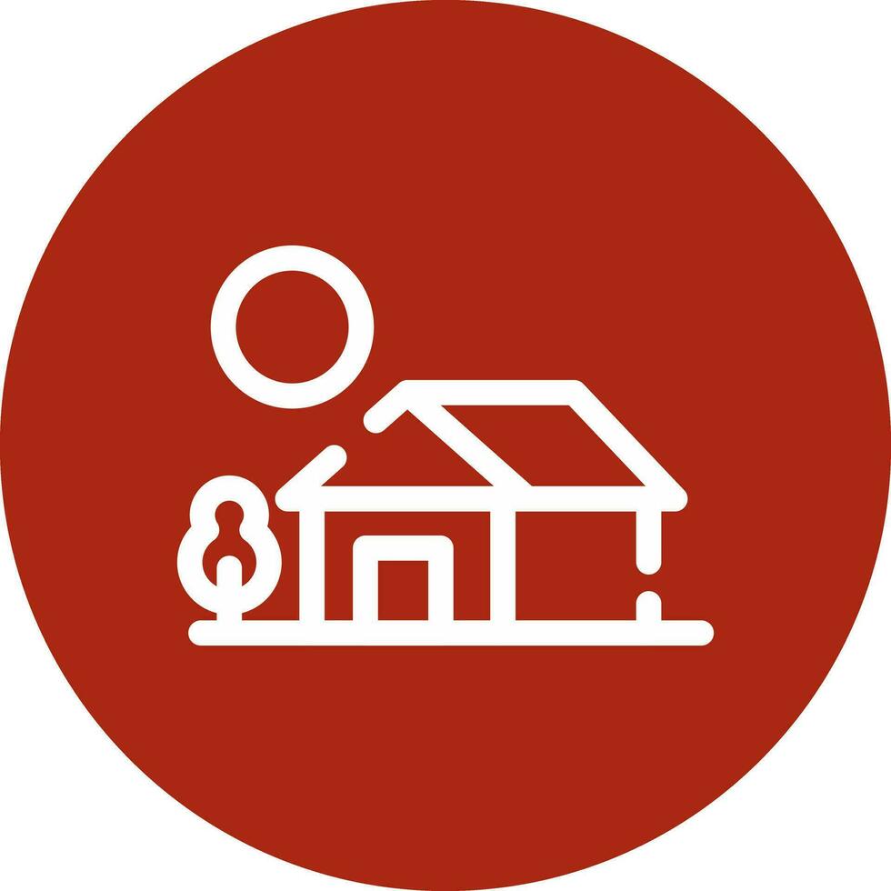 Village Landscape Creative Icon Design vector