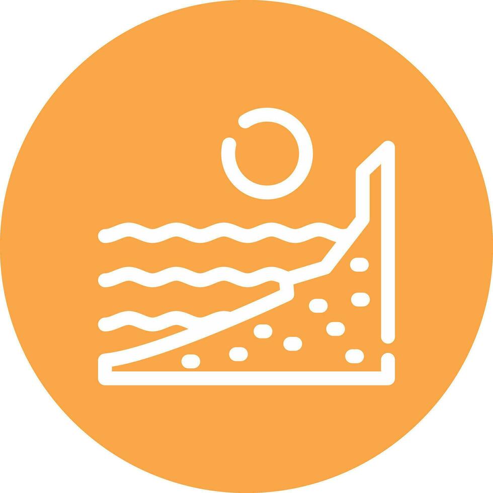 Shore Landscape Creative Icon Design vector