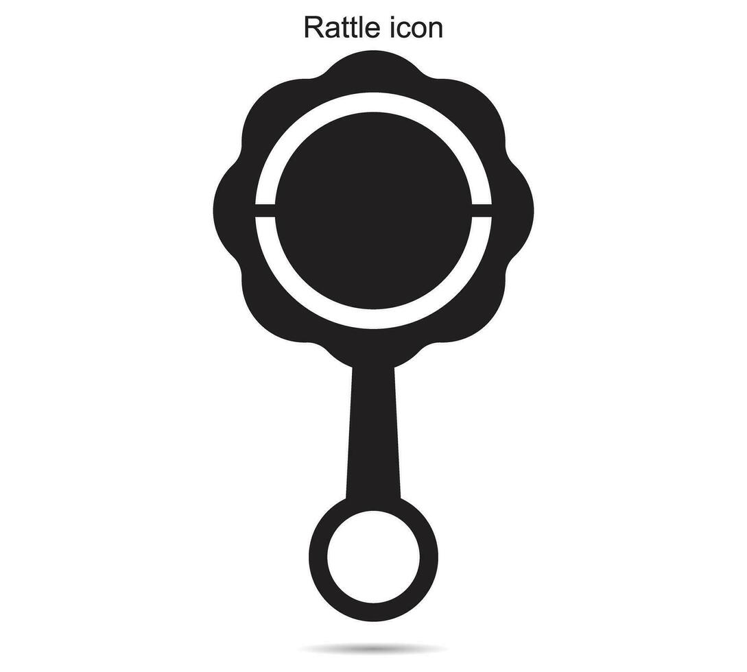 Rattle icon, Vector illustration