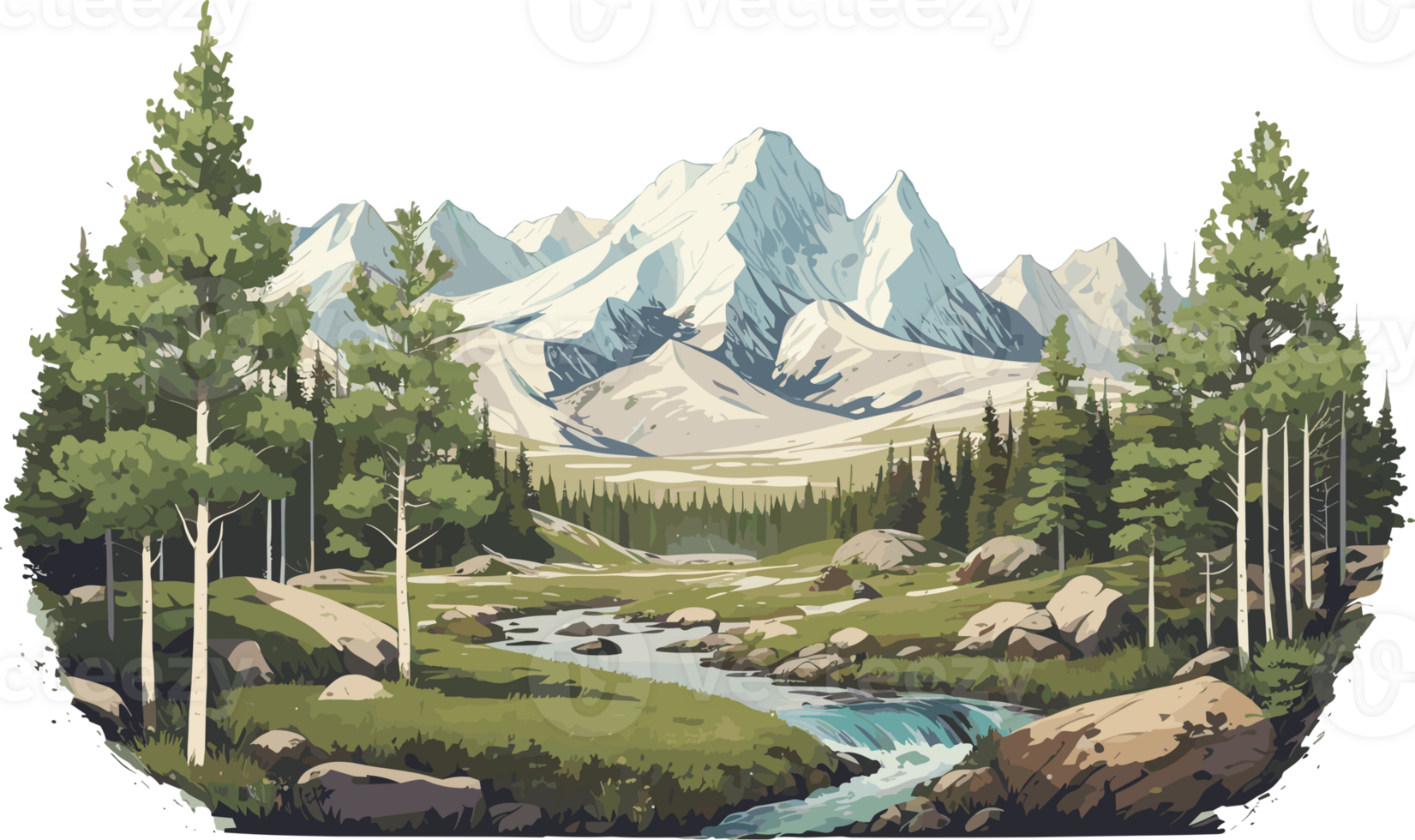Tundra Forest travel outdoor AI Generative png