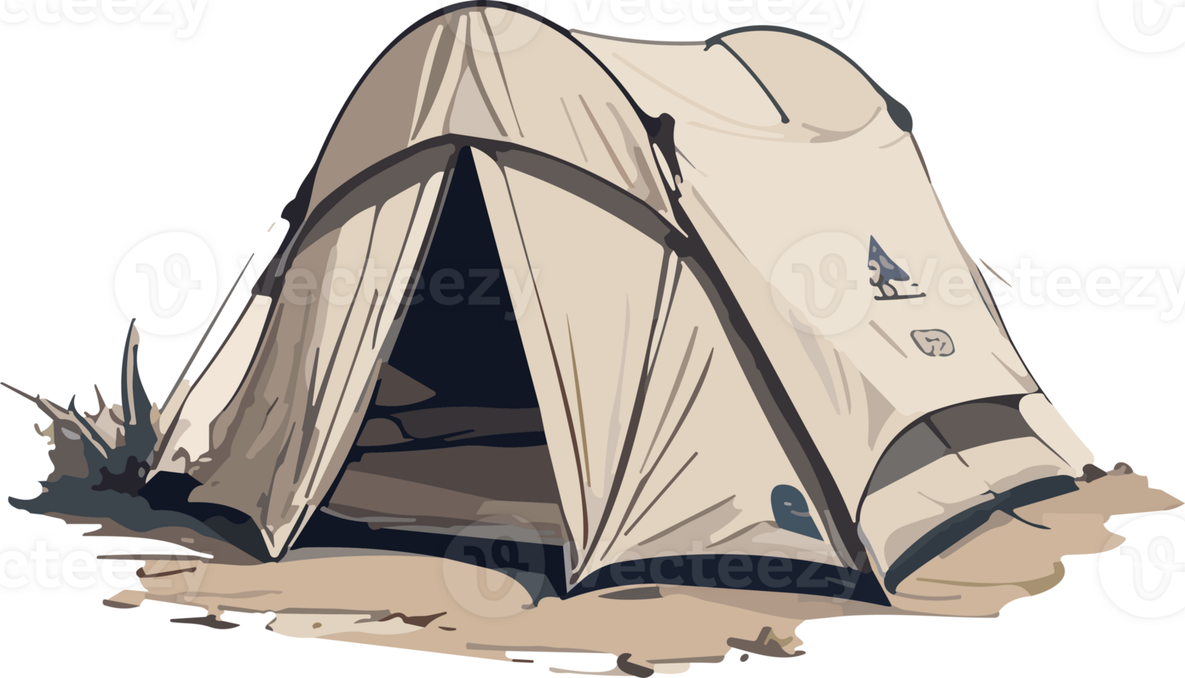 Tent Camping Relax outdoor AI generative png