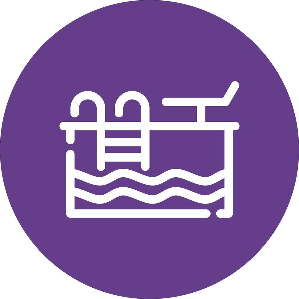 Swimming Pool Creative Icon Design vector