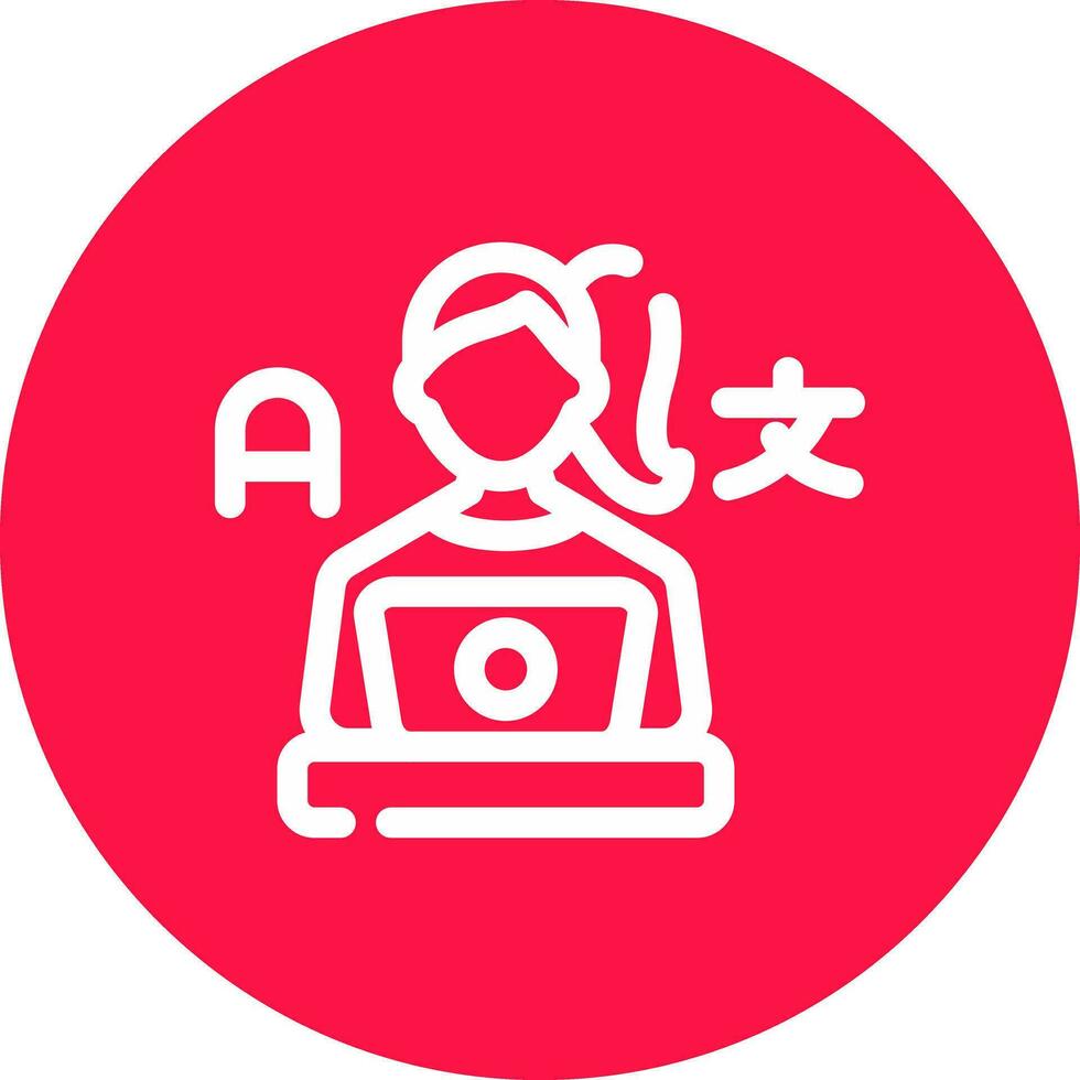 Freelance Translator Creative Icon Design vector