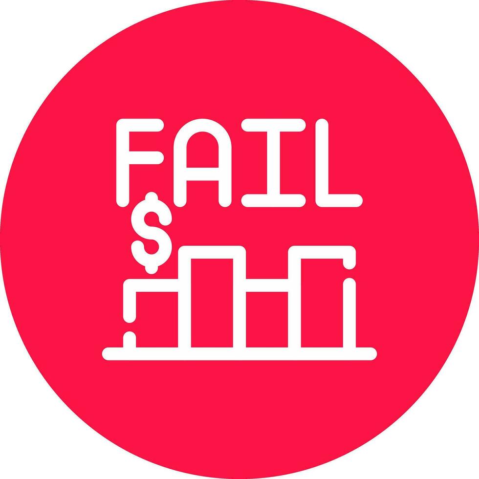 Business Fail Creative Icon Design vector