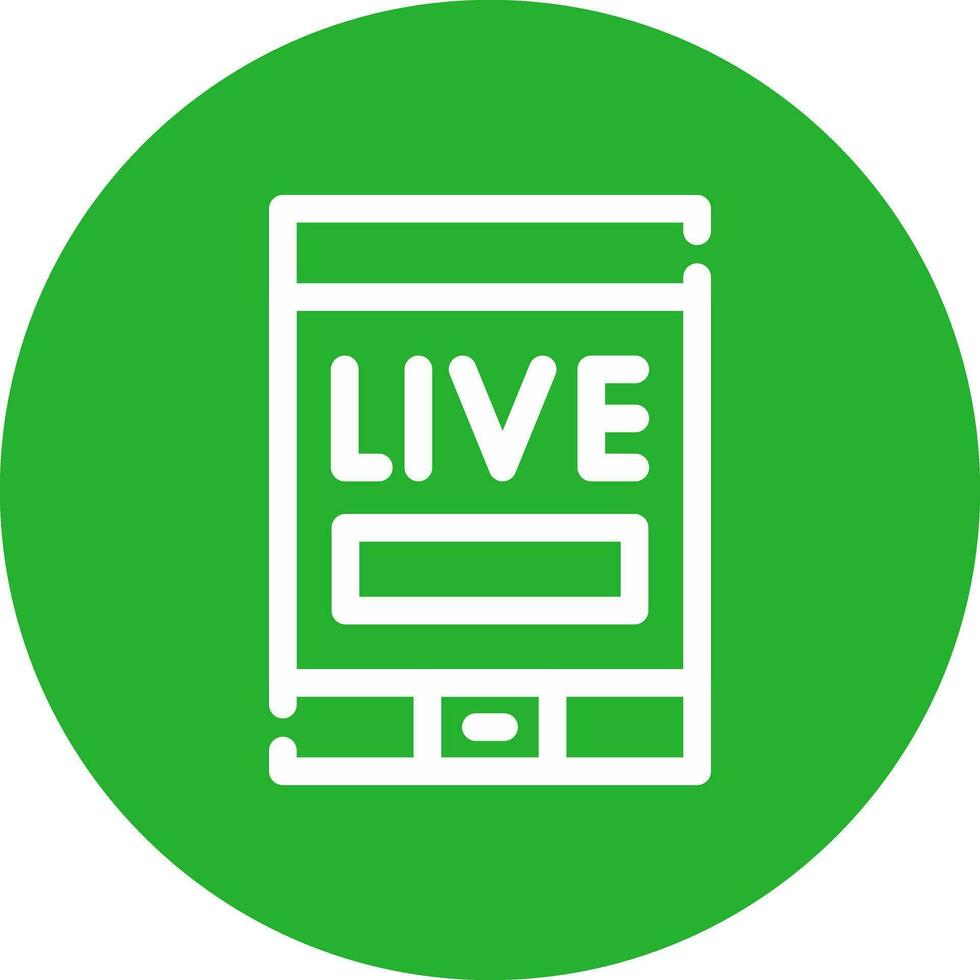 Live Stream Creative Icon Design vector